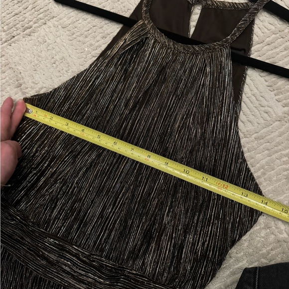 Evernew Brown Bonze Metallic Halter Dress - Picture 8 of 8